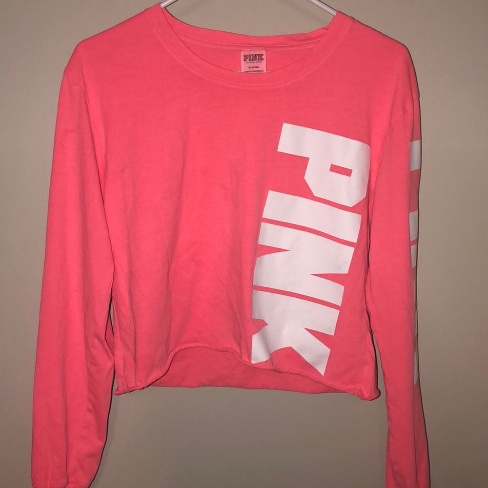 Victoria Secret-PINK long sleeve cropped tee